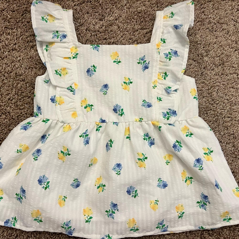 Girls Sleeveless Floral Top